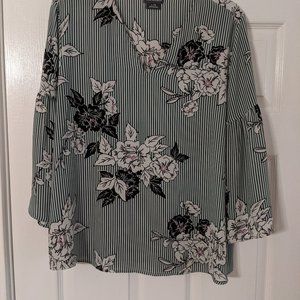 Floral on Stripe Blouse